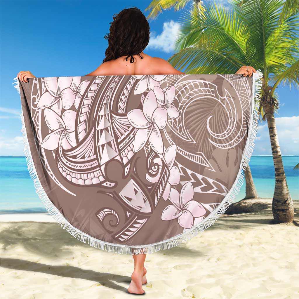 Polynesia Hammerhead Shark Tattoo With Plumeria Lei Beach Blanket LT14 - Polynesian Pride