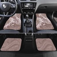 Polynesia Hammerhead Shark Tattoo With Plumeria Lei Car Mats LT14 Set 4pcs Mocha - Polynesian Pride