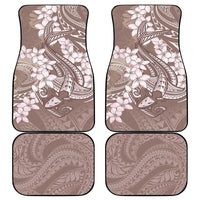 Polynesia Hammerhead Shark Tattoo With Plumeria Lei Car Mats LT14 - Polynesian Pride