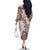 Polynesia Hammerhead Shark Tattoo With Plumeria Lei Family Matching Off The Shoulder Long Sleeve Dress and Hawaiian Shirt