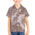 Polynesia Hammerhead Shark Tattoo With Plumeria Lei Family Matching Off The Shoulder Long Sleeve Dress and Hawaiian Shirt