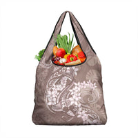 Polynesia Hammerhead Shark Tattoo With Plumeria Lei Grocery Bag LT14 1-pack One Size Mocha - Polynesian Pride