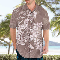 Polynesia Hammerhead Shark Tattoo With Plumeria Lei Hawaiian Shirt LT14 - Polynesian Pride