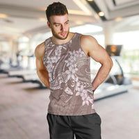 Polynesia Hammerhead Shark Tattoo With Plumeria Lei Men Tank Top LT14 Mocha - Polynesian Pride