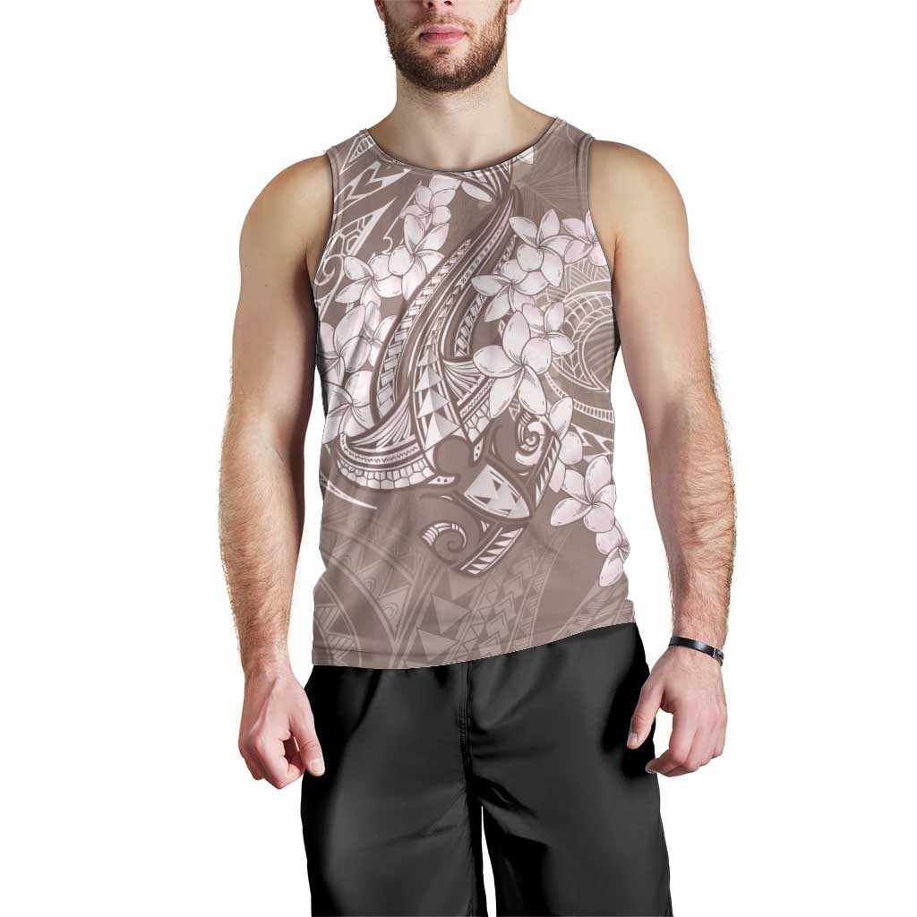 Polynesia Hammerhead Shark Tattoo With Plumeria Lei Men Tank Top LT14 - Polynesian Pride