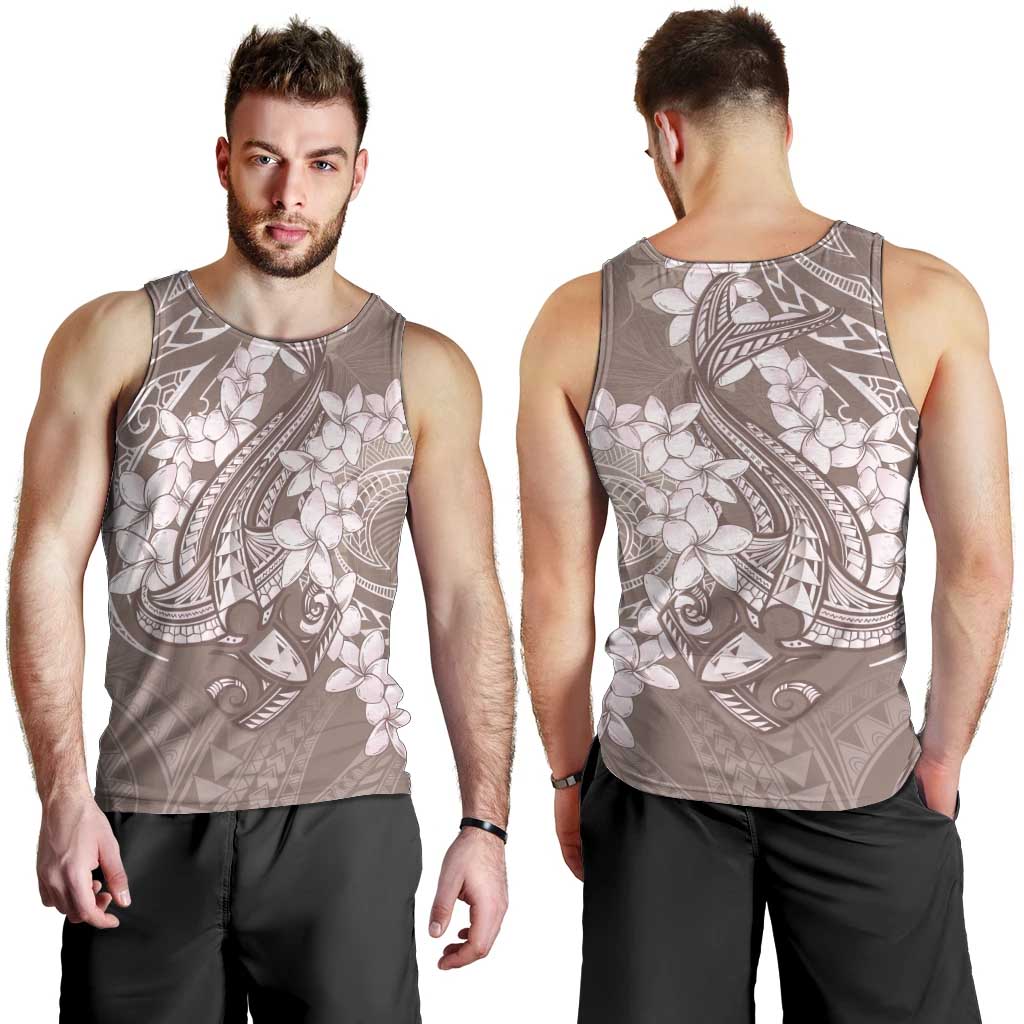 Polynesia Hammerhead Shark Tattoo With Plumeria Lei Men Tank Top LT14 - Polynesian Pride