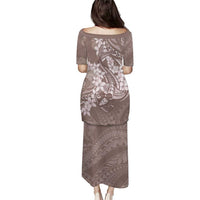 Polynesia Hammerhead Shark Tattoo With Plumeria Lei Puletasi