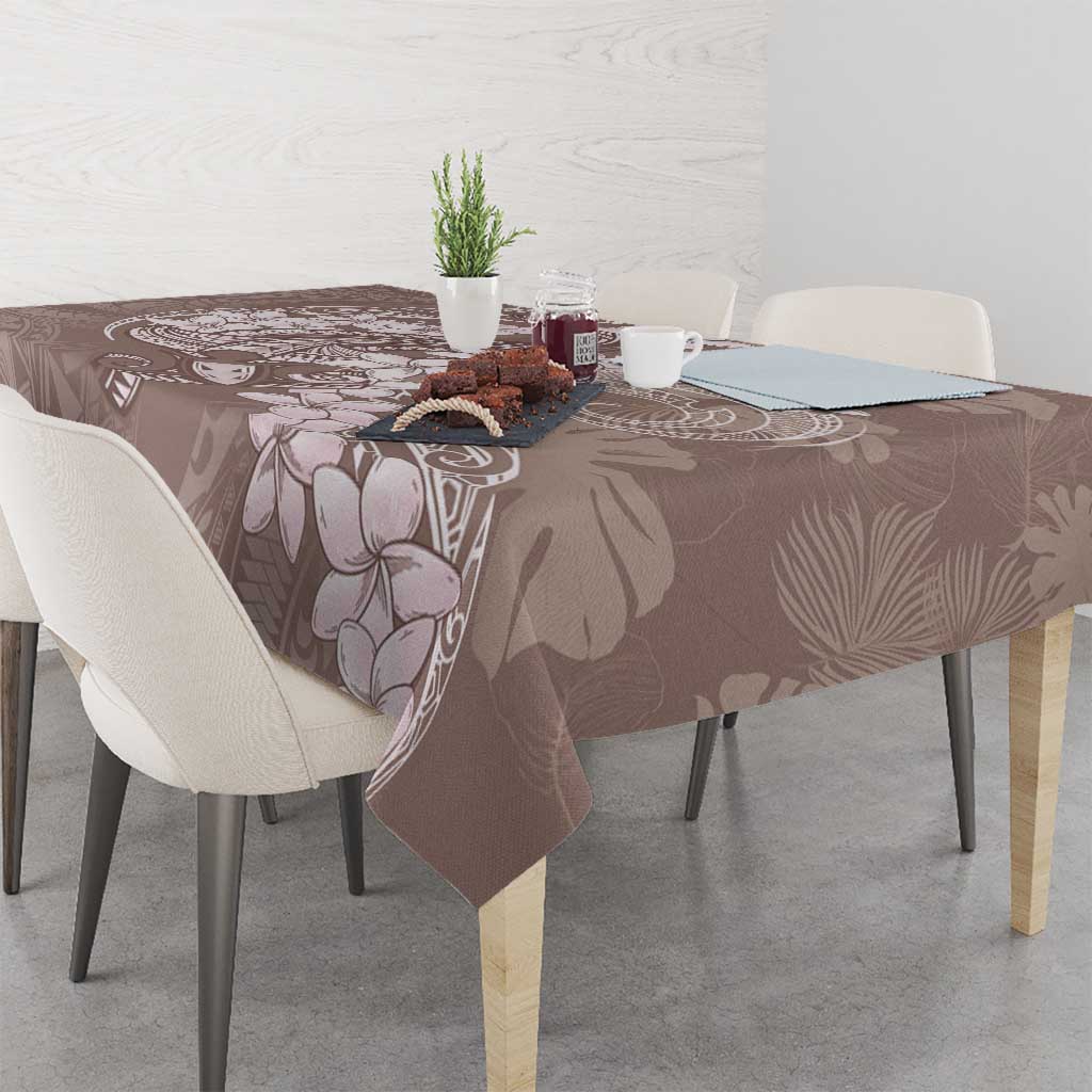 Polynesia Hammerhead Shark Tattoo With Plumeria Lei Tablecloth LT14 - Polynesian Pride