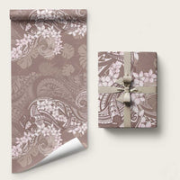 Polynesia Hammerhead Shark Tattoo With Plumeria Lei Wrapping Paper LT14 58" × 23" Mocha - Polynesian Pride
