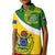 Personalised Cook Islands Rugby Kid Polo Shirt Pacific Go The Kukis Sporty Style LT14 Kid Green - Polynesian Pride