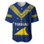 Personalised Tokelau Rugby Baseball Jersey Pacific Polynesian Pattern LT14 Blue - Polynesian Pride