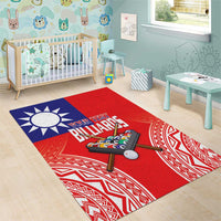 Personalised Taiwan Billiards Area Rug Eight-ball Pool Polynesia Tattoo - Polynesian Pride