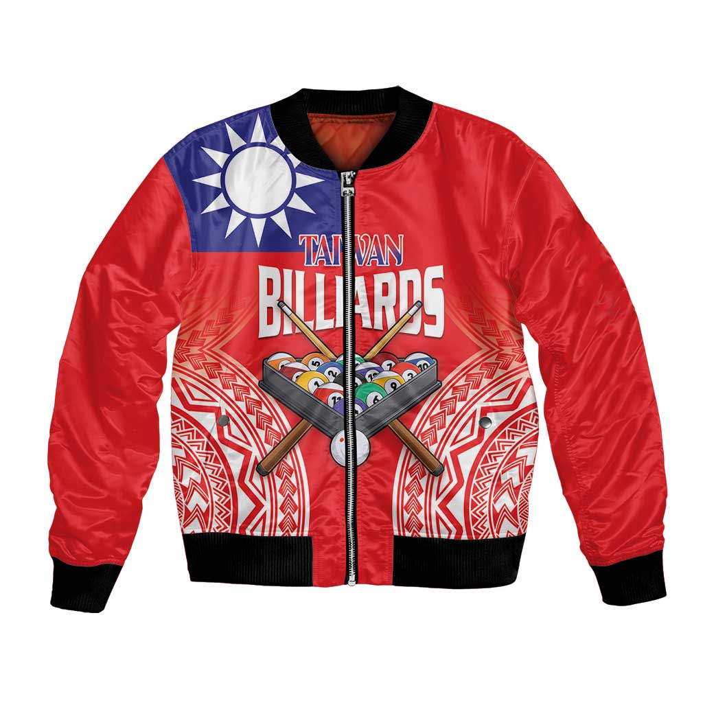 Personalised Taiwan Billiards Bomber Jacket Eight-ball Pool Polynesia Tattoo - Polynesian Pride