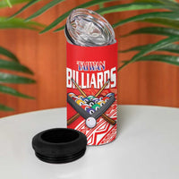 Personalised Taiwan Billiards 4 in 1 Can Cooler Tumbler Eight-ball Pool Polynesia Tattoo - Polynesian Pride