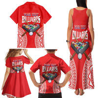 Personalised Taiwan Billiards Family Matching Tank Maxi Dress and Hawaiian Shirt Eight-ball Pool Polynesia Tattoo - Polynesian Pride