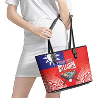 Personalised Taiwan Billiards Leather Tote Bag Eight-ball Pool Polynesia Tattoo - Polynesian Pride