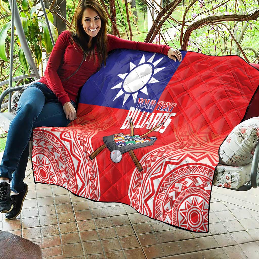 Personalised Taiwan Billiards Quilt Eight-ball Pool Polynesia Tattoo - Polynesian Pride