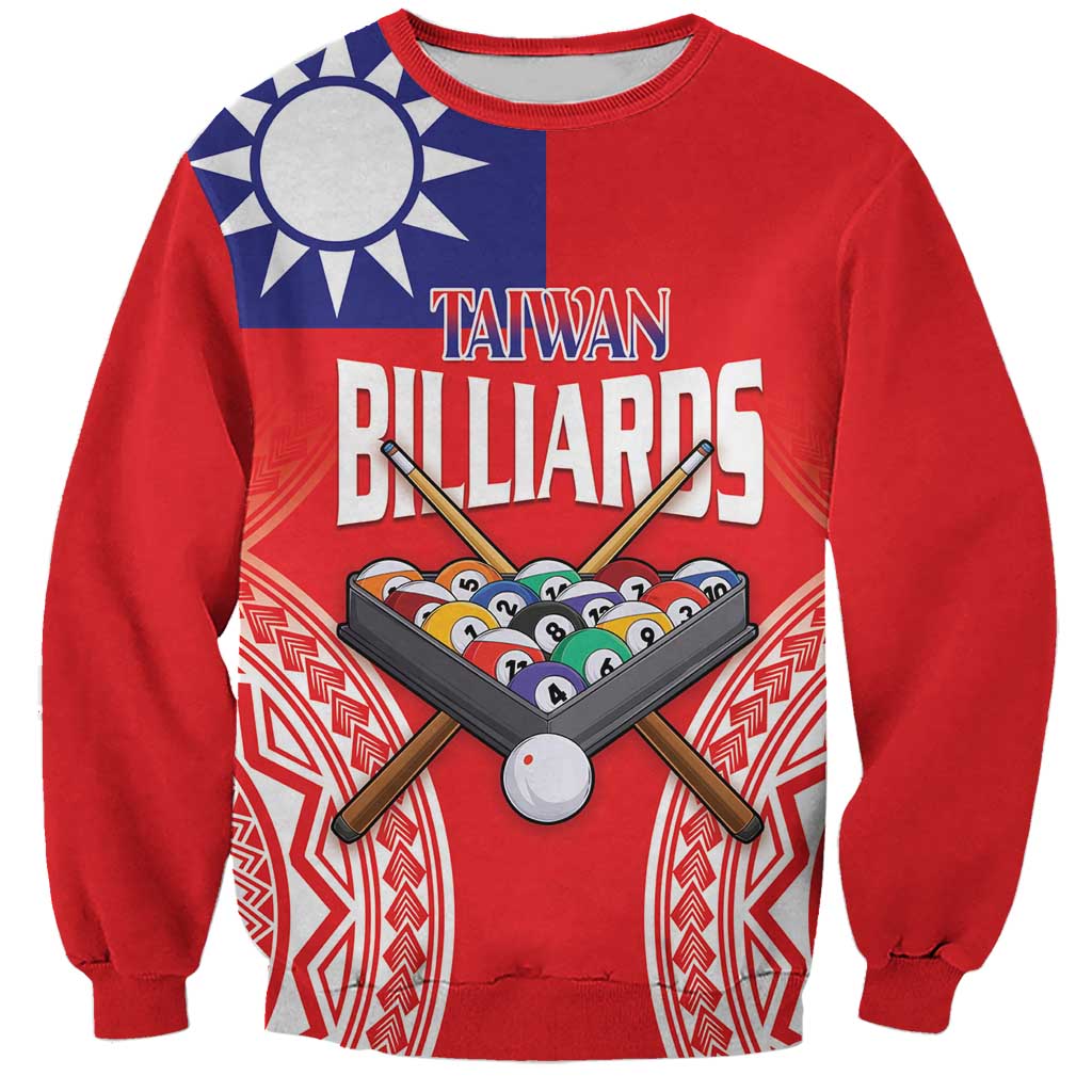 Personalised Taiwan Billiards Sweatshirt Eight-ball Pool Polynesia Tattoo - Polynesian Pride