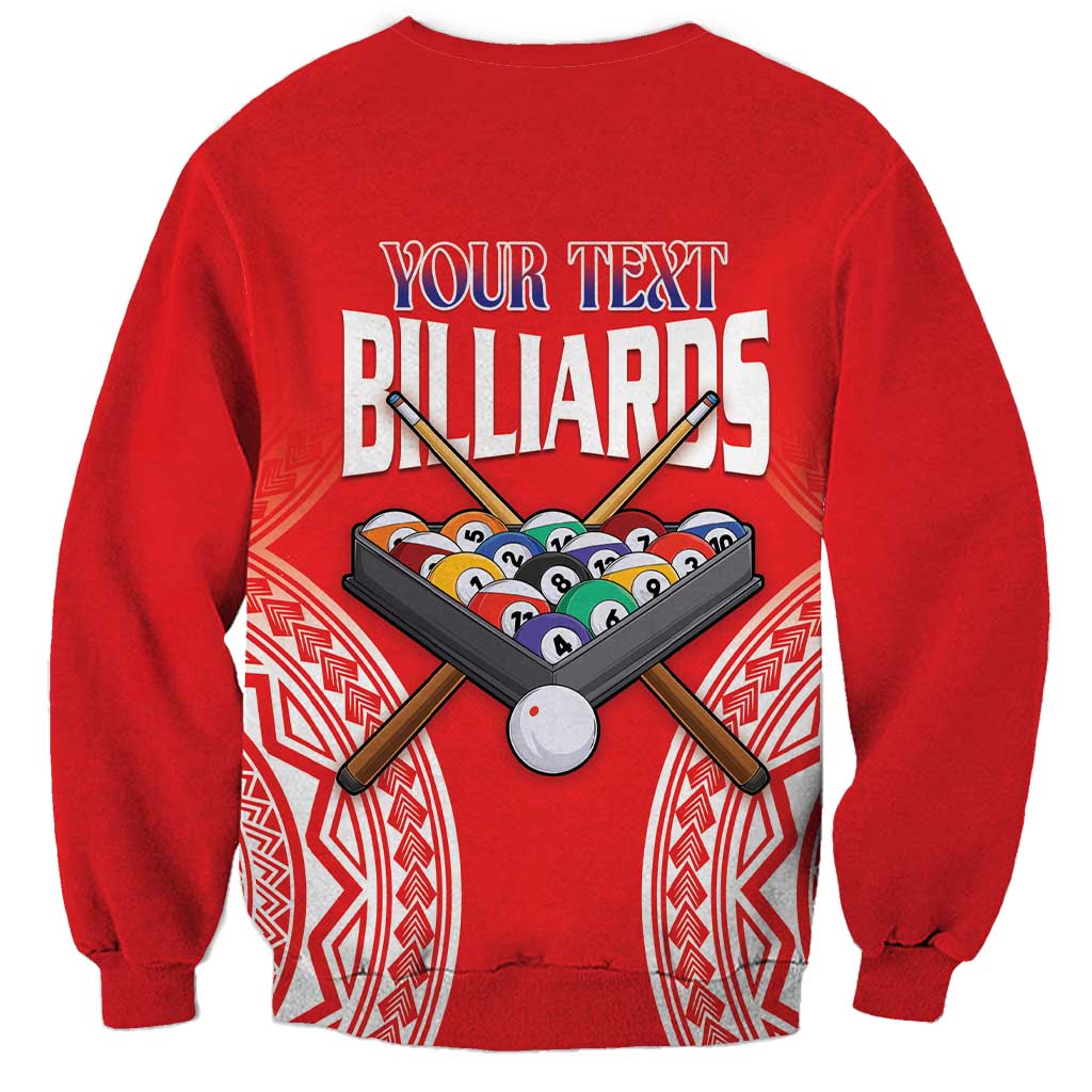 Personalised Taiwan Billiards Sweatshirt Eight-ball Pool Polynesia Tattoo - Polynesian Pride