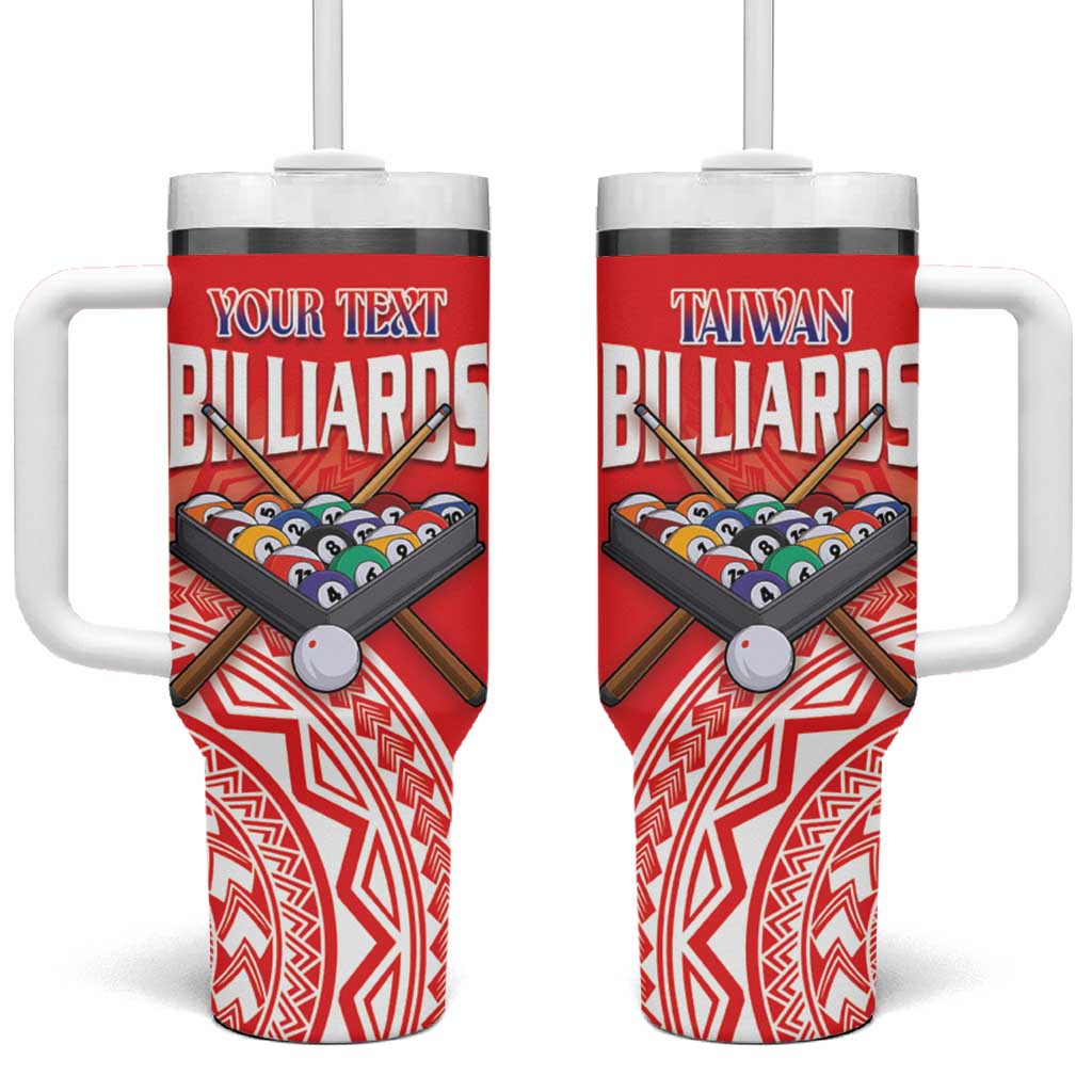 Personalised Taiwan Billiards Tumbler With Handle Eight-ball Pool Polynesia Tattoo - Polynesian Pride