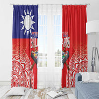 Personalised Taiwan Billiards Window Curtain Eight-ball Pool Polynesia Tattoo - Polynesian Pride