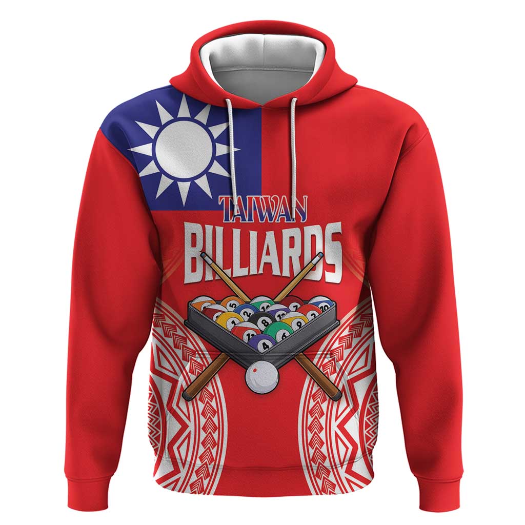 Personalised Taiwan Billiards Zip Hoodie Eight-ball Pool Polynesia Tattoo - Polynesian Pride