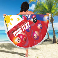 Personalised Philippines Billiards Beach Blanket Cue With Balls Flag Style - Polynesian Pride