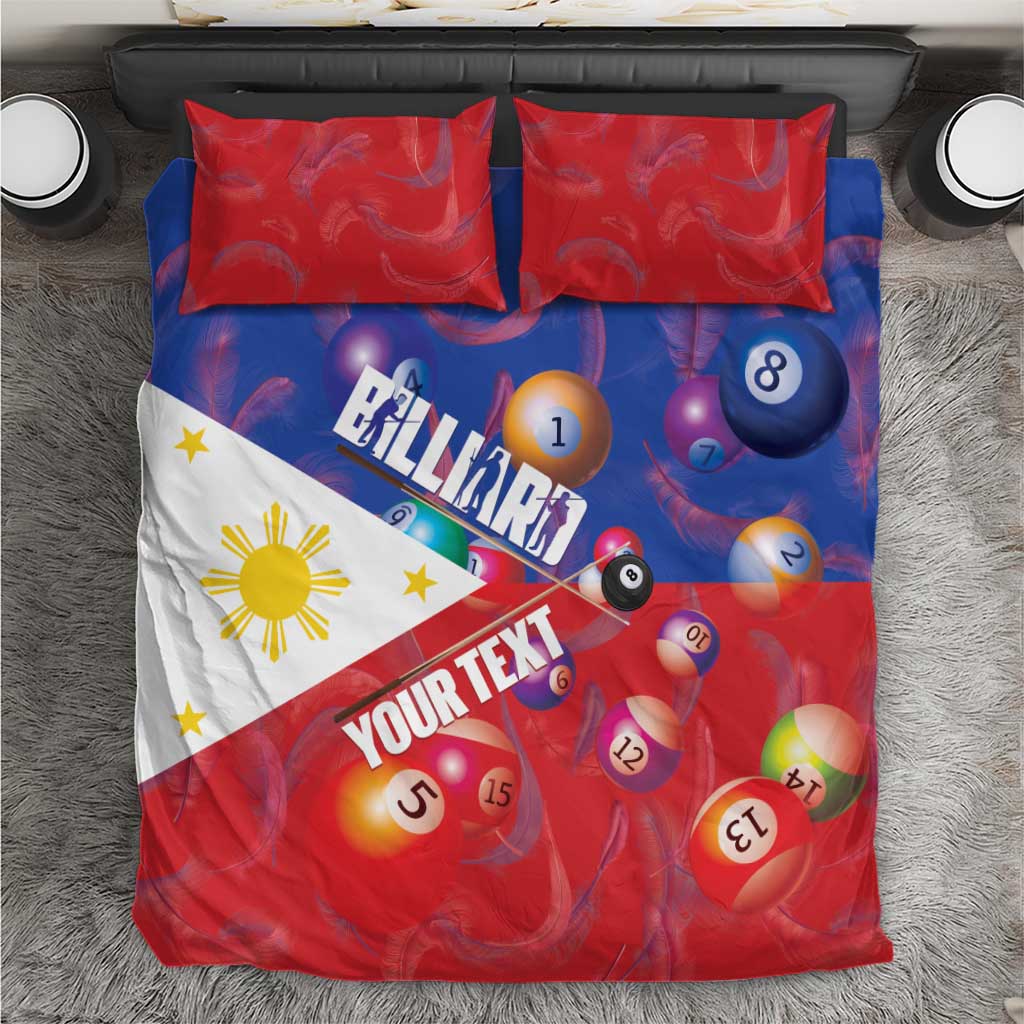 Personalised Philippines Billiards Bedding Set Cue With Balls Flag Style - Polynesian Pride