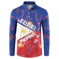Personalised Philippines Billiards Button Sweatshirt Cue With Balls Flag Style - Polynesian Pride