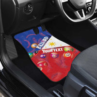 Personalised Philippines Billiards Car Mats Cue With Balls Flag Style - Polynesian Pride
