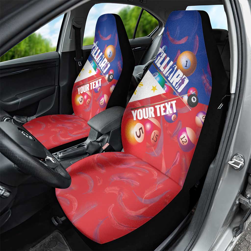 Personalised Philippines Billiards Car Seat Cover Cue With Balls Flag Style - Polynesian Pride