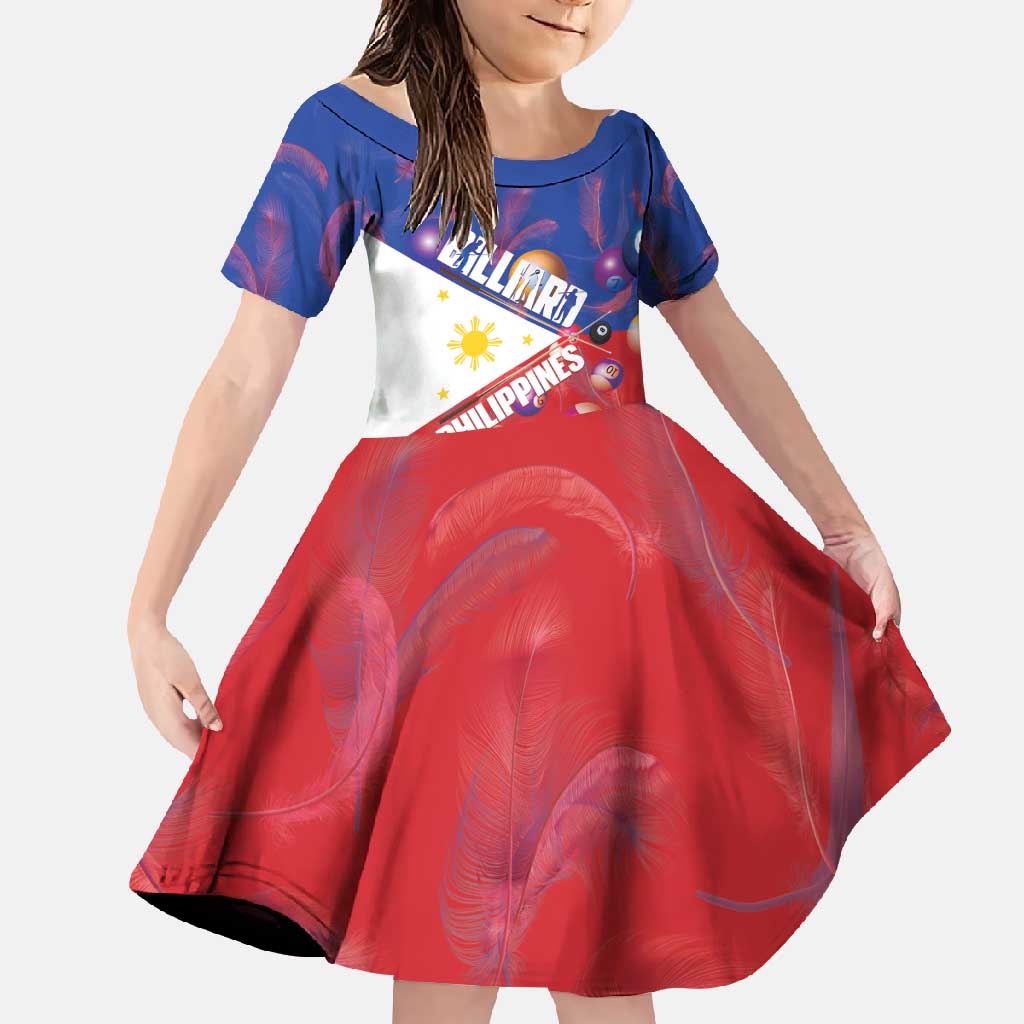 Personalised Philippines Billiards Family Matching Off Shoulder Maxi Dress and Hawaiian Shirt Cue With Balls Flag Style - Polynesian Pride