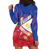 Personalised Philippines Billiards Hoodie Dress Cue With Balls Flag Style - Polynesian Pride