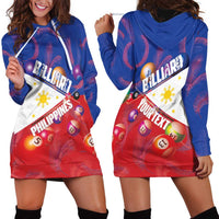 Personalised Philippines Billiards Hoodie Dress Cue With Balls Flag Style - Polynesian Pride