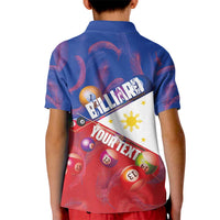 Personalised Philippines Billiards Kid Polo Shirt Cue With Balls Flag Style - Polynesian Pride