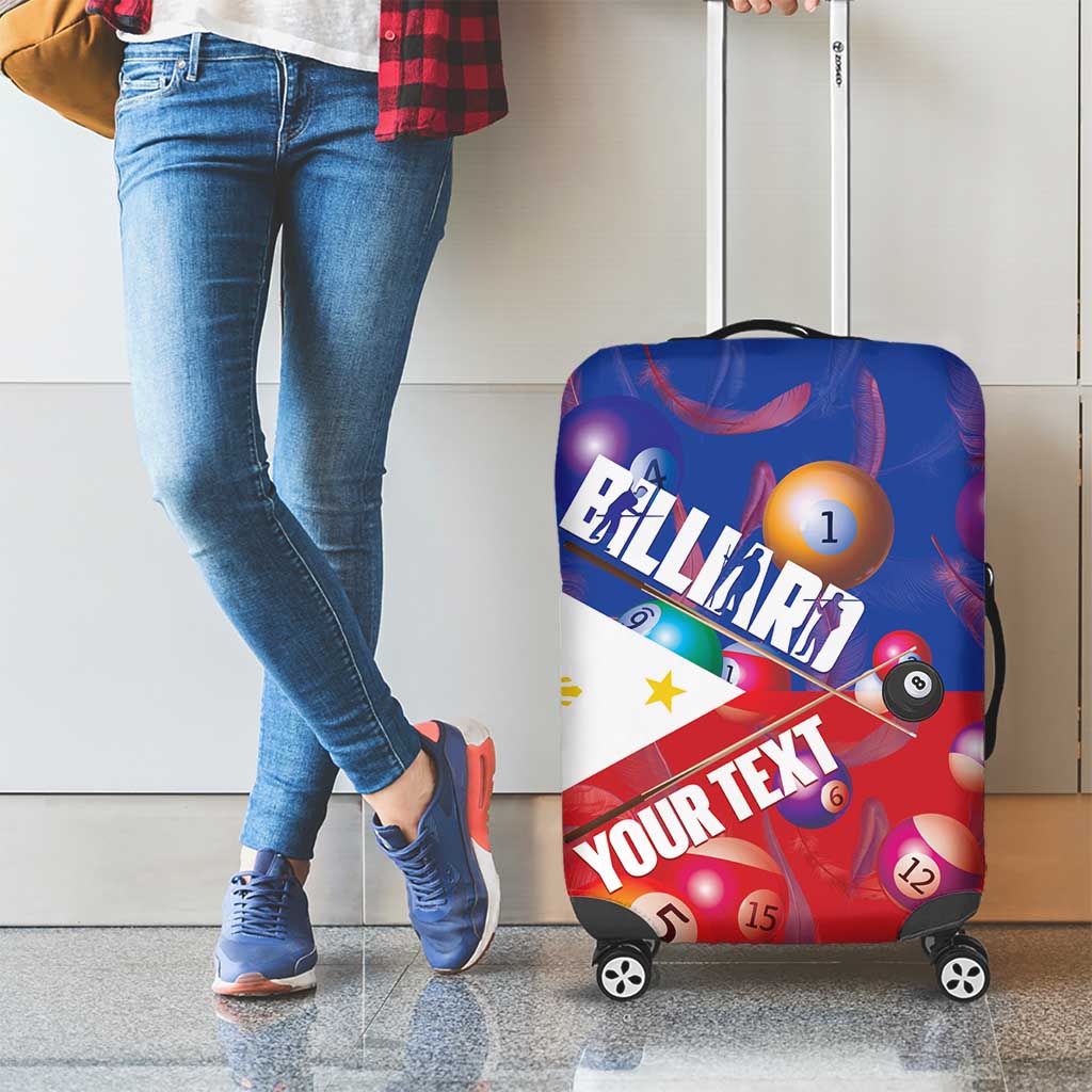 Personalised Philippines Billiards Luggage Cover Cue With Balls Flag Style - Polynesian Pride