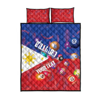Personalised Philippines Billiards Quilt Bed Set Cue With Balls Flag Style - Polynesian Pride