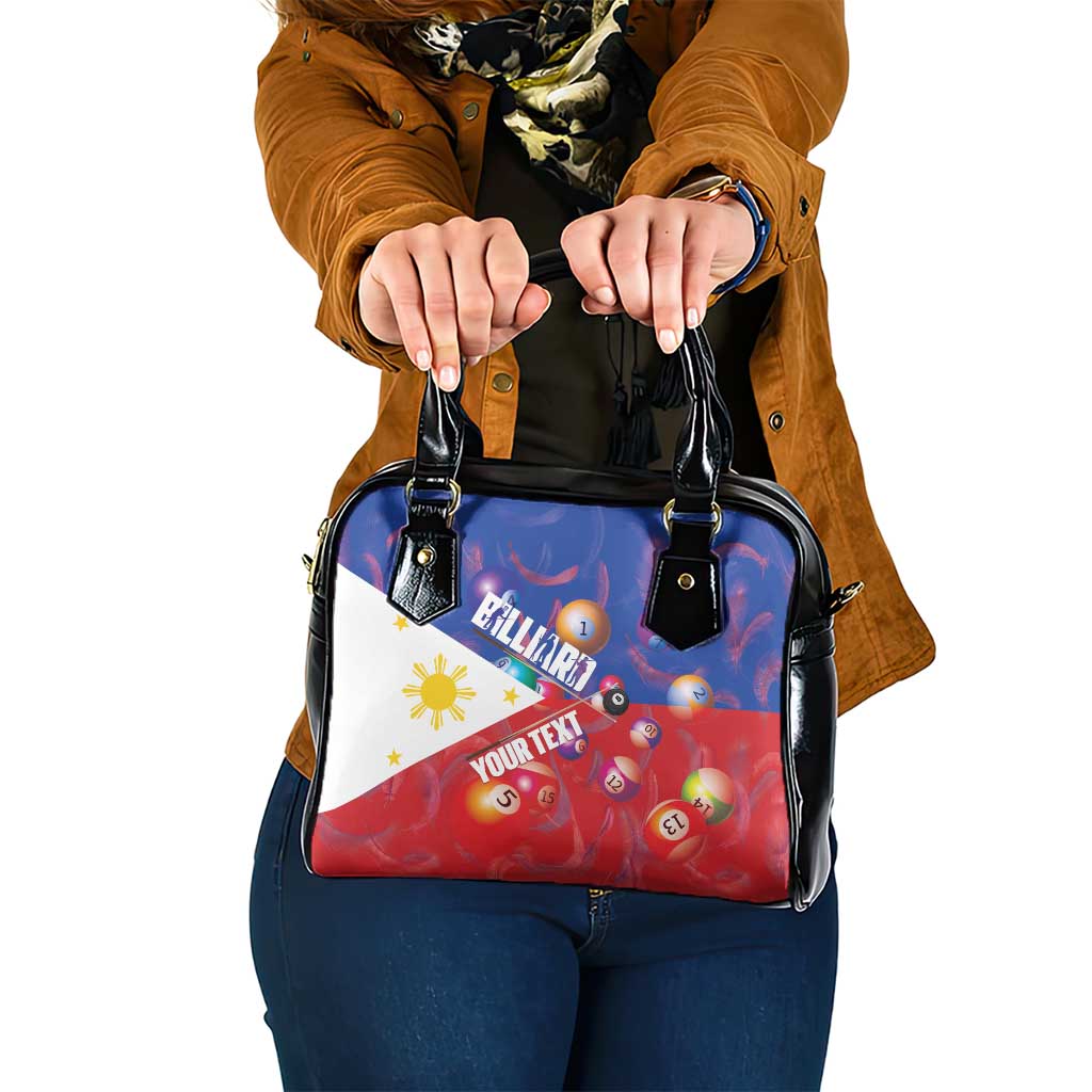 Personalised Philippines Billiards Shoulder Handbag Cue With Balls Flag Style - Polynesian Pride