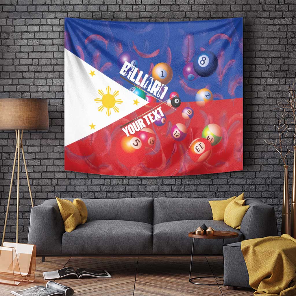 Personalised Philippines Billiards Tapestry Cue With Balls Flag Style - Polynesian Pride