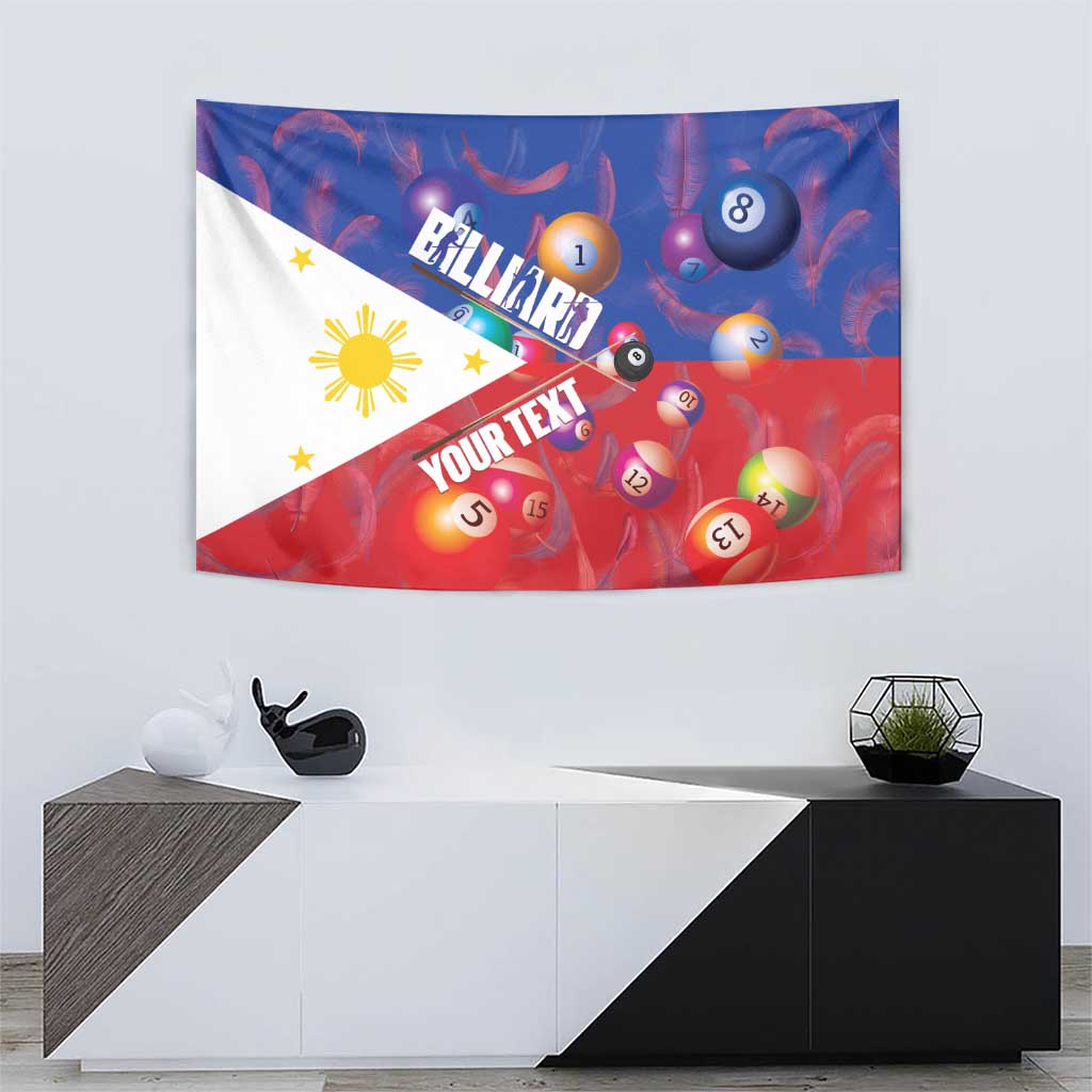 Personalised Philippines Billiards Tapestry Cue With Balls Flag Style - Polynesian Pride