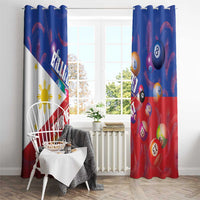 Personalised Philippines Billiards Window Curtain Cue With Balls Flag Style - Polynesian Pride