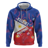 Personalised Philippines Billiards Zip Hoodie Cue With Balls Flag Style - Polynesian Pride