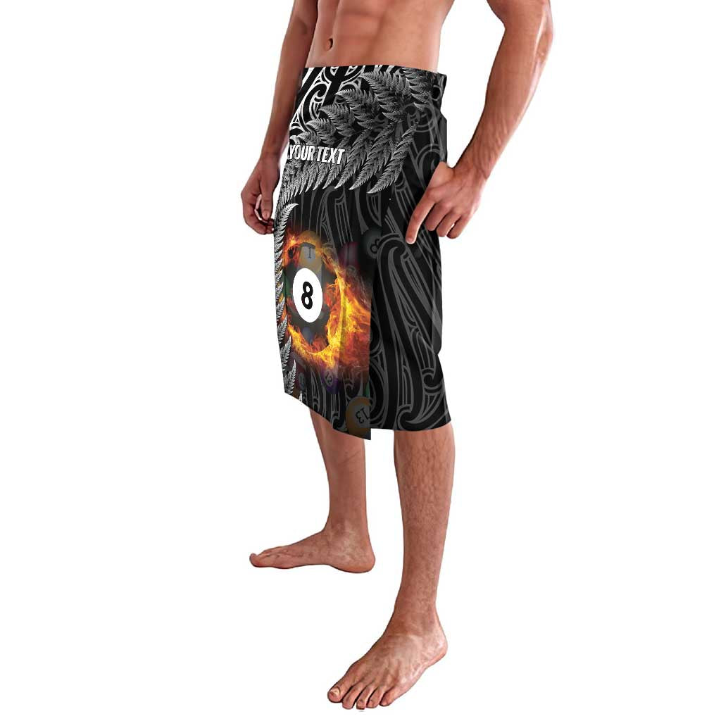 Personalised New Zealand Billiards Lavalava Maori Fern On Fire 8 Ball - Polynesian Pride