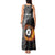 Personalised New Zealand Billiards Tank Maxi Dress Maori Fern On Fire 8 Ball - Polynesian Pride