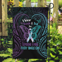 Suicide Awareness Memorial Garden Flag I Wear Purple and Teal For Someone I Miss - Polynesian Pride