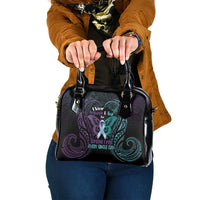 Suicide Awareness Memorial Shoulder Handbag I Wear Purple and Teal For Someone I Miss - Polynesian Pride