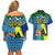 Malampa Fiji Day Couples Matching Off Shoulder Short Dress and Hawaiian Shirt Together We Grow Proud Polynesian Tapa Artsy LT14 - Polynesian Pride