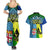 Malampa Fiji Day Couples Matching Summer Maxi Dress and Hawaiian Shirt Together We Grow Proud Polynesian Tapa Artsy LT14 - Polynesian Pride
