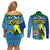 Custom Malampa Fiji Day Couples Matching Off Shoulder Short Dress and Long Sleeve Button Shirts Together We Grow Proud Polynesian Tapa Artsy LT14 - Polynesian Pride