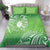 Polynesia Depression Awareness Bedding Set Sunflower Green Ribbons Polynesian Tattoo